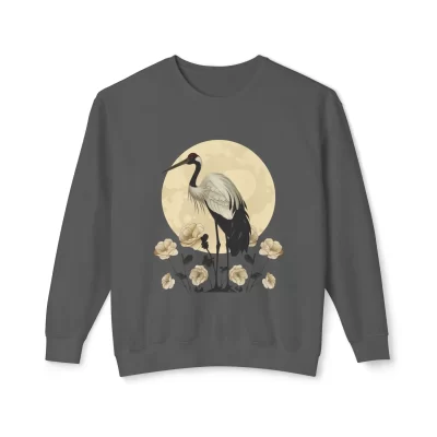 Catastrophe Magic Moonlight Crane Artistic Sweatshirt