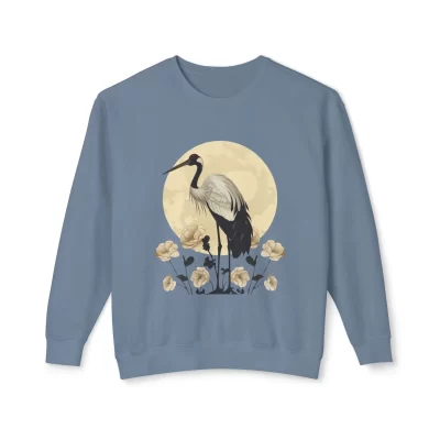 Catastrophe Magic Moonlight Crane Artistic Sweatshirt