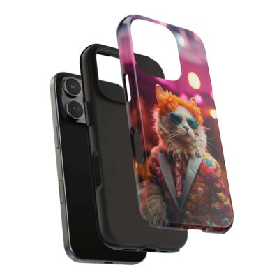 80s Neon Cat Retro Phone Case