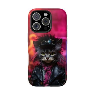 80s Neon Cat Retro Phone Case