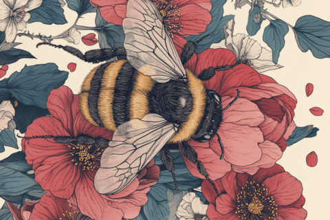 Cozy Vintage Honey Bee Hoodie - Image 2