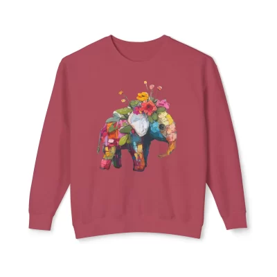 Catastrophe Elegant Elephant Oil Paint Floral Sweatshirt