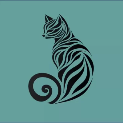 Cat Line Art T-shirt